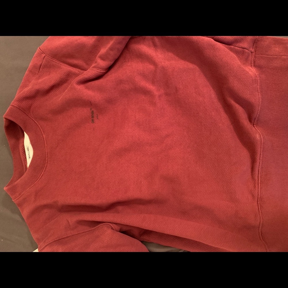 Maroon Off White Crewneck